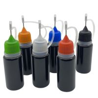 5pcs 10ml Squeeze Empty Black PE Dropper Bottles With Needle Caps Plastic Needle Bottles E Liquid Bottle