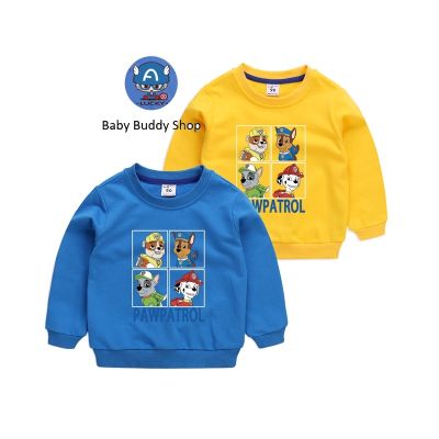 ◎ เสื้อกันหนาวผ้าฝ้าย แขนยาว พิมพ์ลายการ์ตูน Paw Patrol แฟชั่นสำหรับเด็ก มีให้เลือก 10 สี