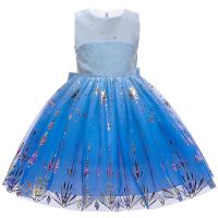 [COD] 2021 new Frozen sleeveless princess dress long childrens girl