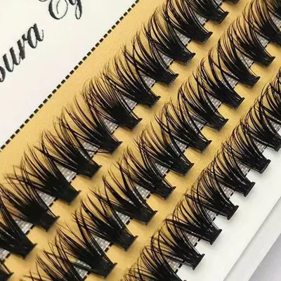 Hot Sale 1 box/60 Bundles 10/20/30/40/D False Eyelashes Imitation mink 3D Eyelashes Natural Thick Eyelashes Eyelash Tool