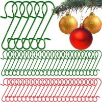 20/100Pcs Christmas Ornaments Hooks Metal S-Shaped Hooks Holder Xmas Tree Ball Hanging Pendant Home New Year Party Decorations Christmas Ornaments