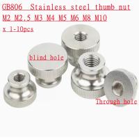 1-10 buah/lot M2 M2.5 M3 M4 M5 M6 M8 M10 GB806 304 mur jempol baja tahan karat mur pengencang tangan knurled