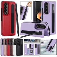 [Samsung Vivo] For Samsung Z Fold 543 5G Case Leather Magnetic Wallet Cover With S Pen Holder