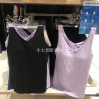 Uniqlo/uniqloing/women S AIRism ผ้าฝ้ายผสมชุดชั้นในสตรี (บราลูกไม้มีแผ่นหน้าอก)