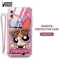 VRQR Powerpuffy เคสโทรศัพท์สำหรับหญิงสาวน่ารักสำหรับ Xiaomi Mi A2 Mi 6X 2018 Redmi Note 5 Pro Super Girl ปลอกนุ่มบางพิเศษ (ฟรีสายคล้องรวม)