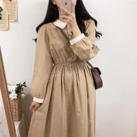 Spring and autumn new French r niche first love lacquer long-sleeved dress Korean version of all-match temperament student girl skirt