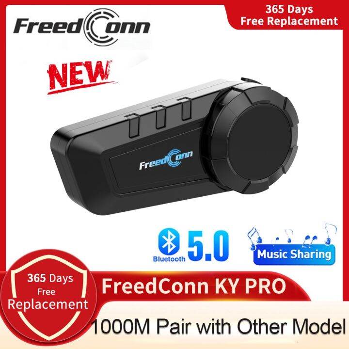 Freedconn KY PRO หูฟังสำหรับติดหมวกกันน็อคจักรยานยนต์บลูทูธอินเตอร์คอม6 ...