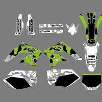 Plastics Graphics Background Sticker Decal Set for Kawasaki KXF450 KXF 450 KX450F KX 450F 2006 2007 2008 Customize Decoration