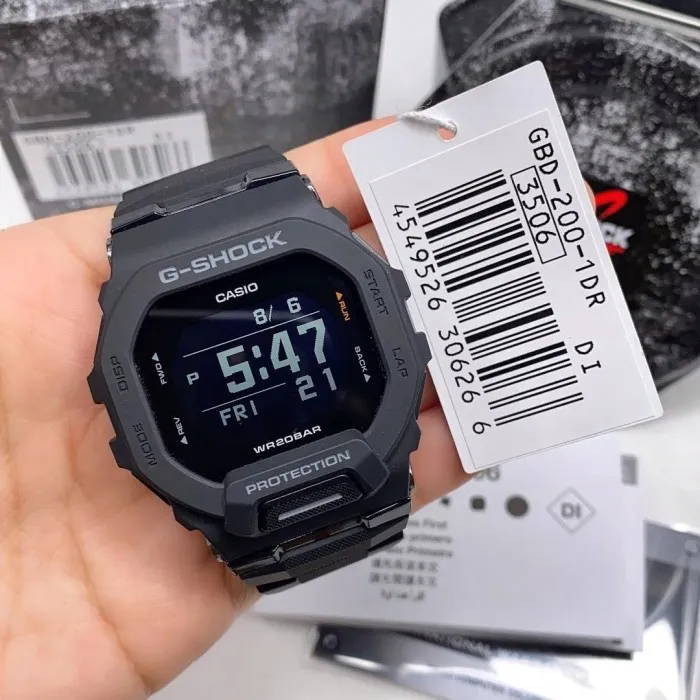 Casio G Shock GBD-200-1DR Black Bluetooth G-Squad GBD200 Series