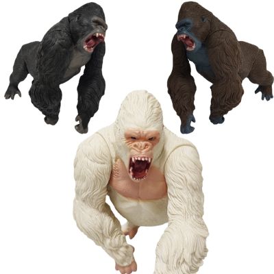 ZZOOI Skull Island King Kong Action Figure Monster 17.5cm Gorilla Model Toys Soft Rubber Boy Doll Ornaments Orangutan