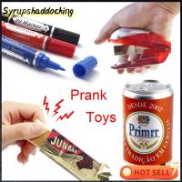 SYRUPSHADDOCKING ต่อต้านความเครียด ไฟฉาย กริปเปอร์ Prank Trick Prop Gag Gadget ของเล่นไฟฟ้าช็อต ปากกาช็อคเกอร์