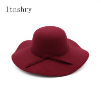 Winter Hats For Women Bucket Cap Soft Vintage Wide Brim Wool Felt Bowler Fedora Hat Floppy Cloche Womens Large Hat Church Cap