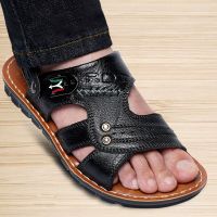 Men Sandals Male Summer Shoes Outdoor Casual  Sandals Beach Shoes Two Uses Mens Sandals Slippers House Slippers