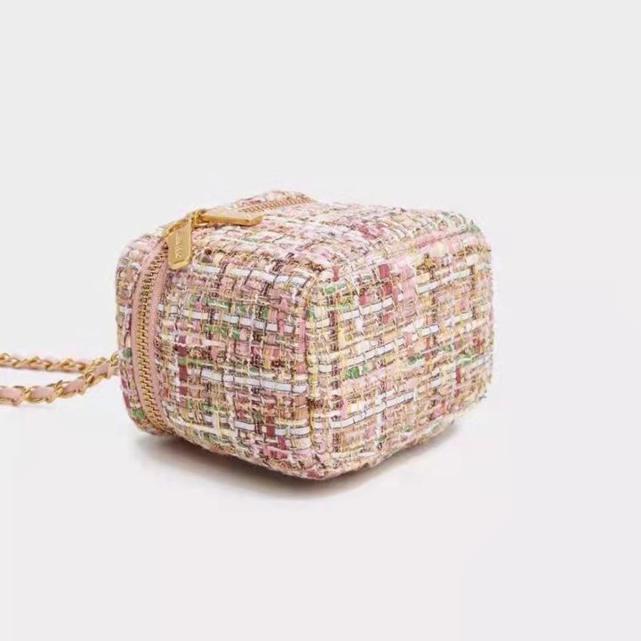 cod-womens-bag-2021-autumn-and-winter-new-woolen-cloth-chain-messenger-sweet-retro-style-mini-bucket-cosmetic