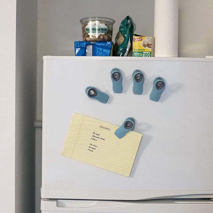 xiegk-5-ชิ้น-พร้อมซีลสุญญากาศ-ตู้เย็น-บ้าน-การเก็บรักษาอาหารสด-ของว่าง-ที่หนีบแม่เหล็ก-อุปกรณ์จัดเก็บในครัว-เครื่องซีลอาหาร-คลิปหนีบกระเป๋า