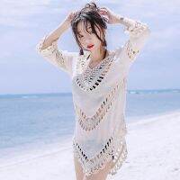 Summer White Beachwear Women Casual Outerwear Clothes Loose Women Beach Cover Up