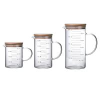 【CW】 Borosilicate Measuring Jugs Glass Measured Beaker Pitcher Transparent for Restaurant Hot/Cold Drinks