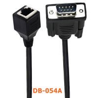 DB9 VGA ตัวผู้กับตัวเมีย RJ45สายอะแดปเตอร์ RJ45ในการ DB9หน้าจอตัวเชื่อมสายเคเบิลเครือข่ายไปยังสายเคเบิลเครือข่าย DB9สายเคเบิลอะแดปเตอร์ขยาย