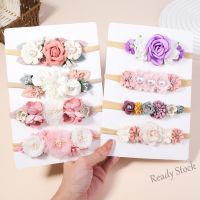 【Ready Stock】 ❧❀ C18 3/4Pcs/Set Artificial Flower Headband For Kids Girls Nylon Hair Band Hair Decorate Cute Newborn Baby Headwear Hair Accessories