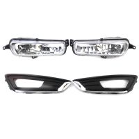 Fog Light Assembly Fog Light+Fog Light Frame Daytime Running Lights for Ford Focus 2015-2018