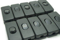 10Pcs Home โคมไฟข้างเตียง SPST ON-OFF พลาสติกสีดำ Rocker Switches 2A