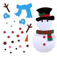 Snowman Making Kit 2 Sets Snowman Felt Board Winter Snowman Decor Christmas Snowman Wall Art Practical and Sturdy Colorful Felt Snowman Game Set for Christmas Kids like-minded