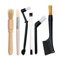 Coffee Wooden Cleaning Brush Coffee Machine Cleaning Brush 6 Pieces Set, Coffee Brush Dusting Accessories,