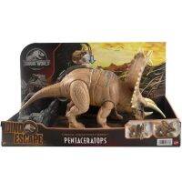 45วันส่งเรื่องรุ่น Jurassic World HCM05 Pentaceratops ขนาดใหญ่ Movable ไดโนเสาร์รุ่นเด็กชายและเด็กหญิงของขวัญของเล่น