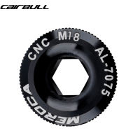 MTB อะลูมิเนียมอัลลอยด์ CNC สกรูจักรยานเสือภูเขาฝาครอบข้อเหวี่ยงสกรู M18/M20 Bolt-M18สีดำ