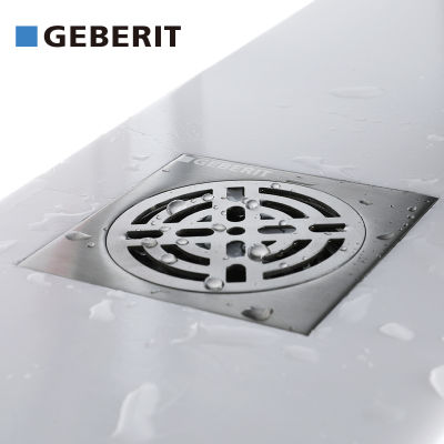 Geberit ห้องน้ำ ส้วมสี่เหลี่ยม ท่อระบายน้ำทิ้งพื้น สแตนเลส แผงระบายน้ำ รางระบายน้ำขนาดใหญ่ กันแมลง