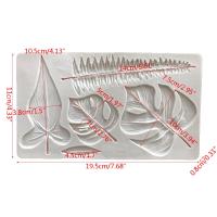 Tropical Theme Cake Decorating Tool Palm Leaves Silicone Mold Clay Fondant Mold DIY Candy Sugar Cookies Chocolate Mold Baking