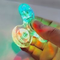 Transparent Gyro Fingertip Decompression Luminous Toys 3 Kinds of Colorful Lights Childrens Finger Decompression Toys Fidget