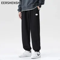 EERSHENSHI กางเกงขายาวผู้ชาย,กางเกงวอร์มแฟชั่นสไตล์เกาหลีกางเกงลำลองใหม่กางเกงกีฬาผู้ชาย