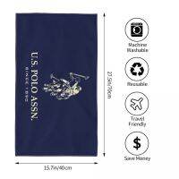 Us Polo Assn (2) ผ้าขนหนู ทรงสี่เหลี่ยม ขนาด 70x40 ซม. สําหรับออกกําลังกาย โยคะ วิ่ง กลางแจ้ง ws