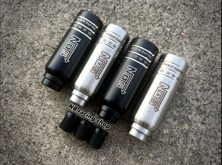 รุ่นใหม่-หัวเกียร์-nos-racing-ขนาด-10-cm-สกรีนลายด้านบน-งานอลูมิเนียมอย่างดี-พร้อมบูท-มีสีดำ-สีคลีน