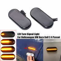 ไหล LED สัญญาณแบบไดนามิกด้านข้าง Marker Light สำหรับที่นั่ง Ibiza 6L Cordoba Toledo Leon สำหรับ VW Golf 3 4 Polo Ford Focus MK2 Fiesta