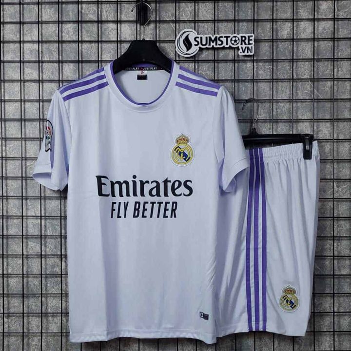 Áo Bóng Đá Đẹp Clb Real Madrid Trắng Jp 2022 - Đồ Thể Thao Đá Bóng Nam Nữ  Cao Cấp | Lazada.Vn