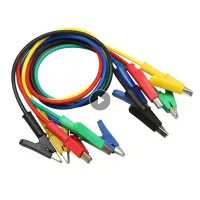 【YF】 10Pcs 4MM Banana Plug to Alligator Clip Multimeter Test Leads Stackable Cable Wire 1M Electrical Tools 15A multimeter Connectors