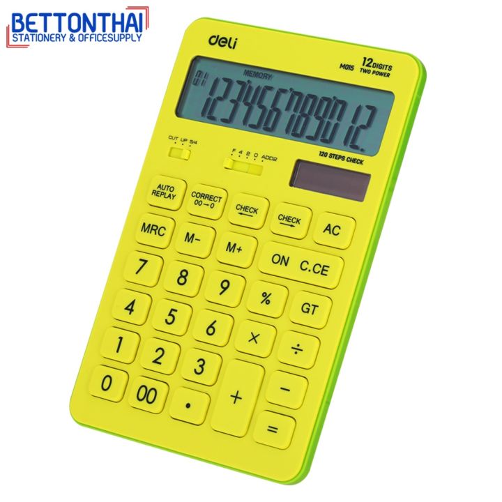 deli-m015-calculator-modern-calculator-12-digit-เครื่องคิดเลขแฟนซี-สุดน่ารัก-รับประกัน-3-ปี-เครื่องคิดเลข-office-school-บริการเก็บเงินปลายทาง