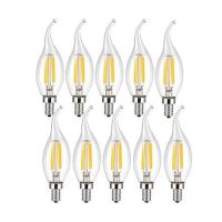 [HOT QQZIWWUJJWG 104] 10ชิ้นหลอดไฟ LED C35 E14 220โวลต์240โวลต์หรี่แสงได้4วัตต์8วัตต์12วัตต์การออกแบบประหยัดพลังงานเทียนอบอุ่นเย็นสีขาวเส้นใยแสง360องศาโคมไฟ