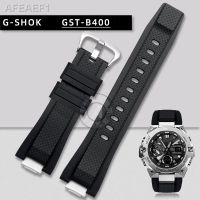 แอลเบติม♨・สายนาฬิกายางสำหรับ G-SHOCK C-Asio GST-B400BD/AD หัวใจของซีรีส์เหล็ก GST-B400กีฬาดัดแปลง Tali Jam Tangan Silikon กันน้ำ