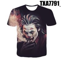 2023 In stock 3D Printing Front And Rear Clown Pattern Mens  Short-Sleeved T-Shirt Teenager Clothing，Contact the seller to personalize the name and logo