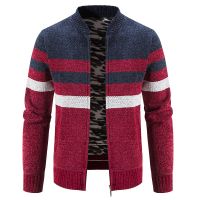 Men Knitwear Cardigan Sweater 2023 Autumn Winter Warm Stand-up Collar Zipper Casual Cardigan Sweater Jacket Coat Men Clothing