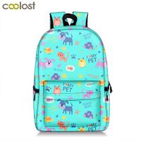 【Hot Sale】 New cute cat creative backpack cartoon load-reducing student schoolbag polyester fashion full print