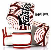 Fairtex Boxing Gloves Art Collections  BGV14ฺฺWR Wave Red Sparring MMA K1 นวมซ้อมชก แฟร์แท็ค สีแดง