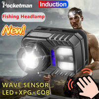 Most Powerful Sensor COB LED Headlamp Waterproof Portable searchlights Spotlight Zoom Torch Rechargeable Lantern Running