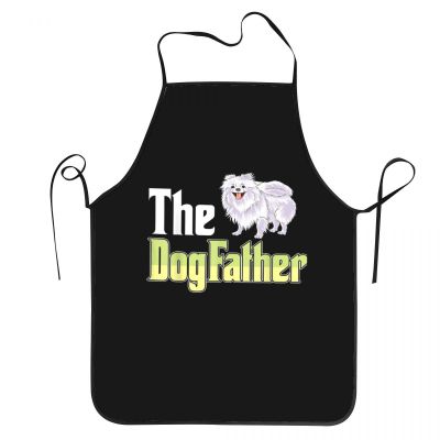 Unisex The Dogfather Pomeranian Dog Kitchen Chef Cooking Baking Bib Women Men Cute Puppy Tablier Cuisine for Gardening