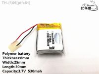 10pcs/lot Good Qulity 3.7V530mAH802530 Polymer lithium ion / Li-ion battery for TOYPOWER BANKGPSmp3mp4 [ Hot sell ] ptfe51