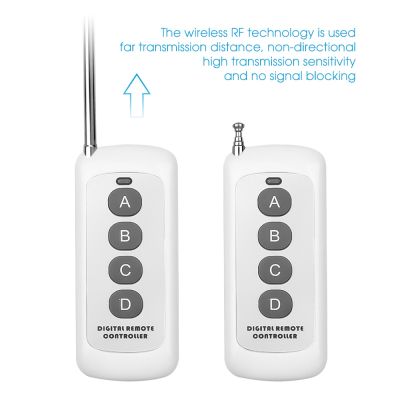 433Mhz Remote Control Learning Code 1527 RF Module Wireless 2/4/6/8 Button Antenna Reach 1000m Long Range