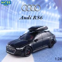 1:24 Audi RS6 TRAVEL EDITION High Simulation Diecast Metal Alloy Model car Sound Light Pull Back Collection Kids Toy Gifts F547 Die-Cast Vehicles